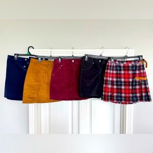 Old Navy, Massimo, Athleta and Nautica Jeans brand mini skirts.
